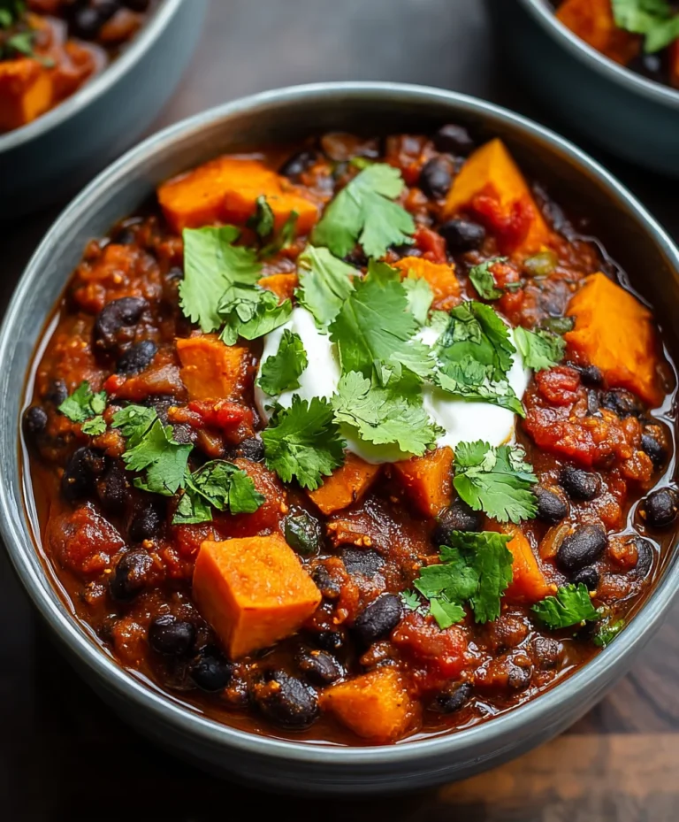 Sweet Potato Black Bean Chili-Hearty & Delicious