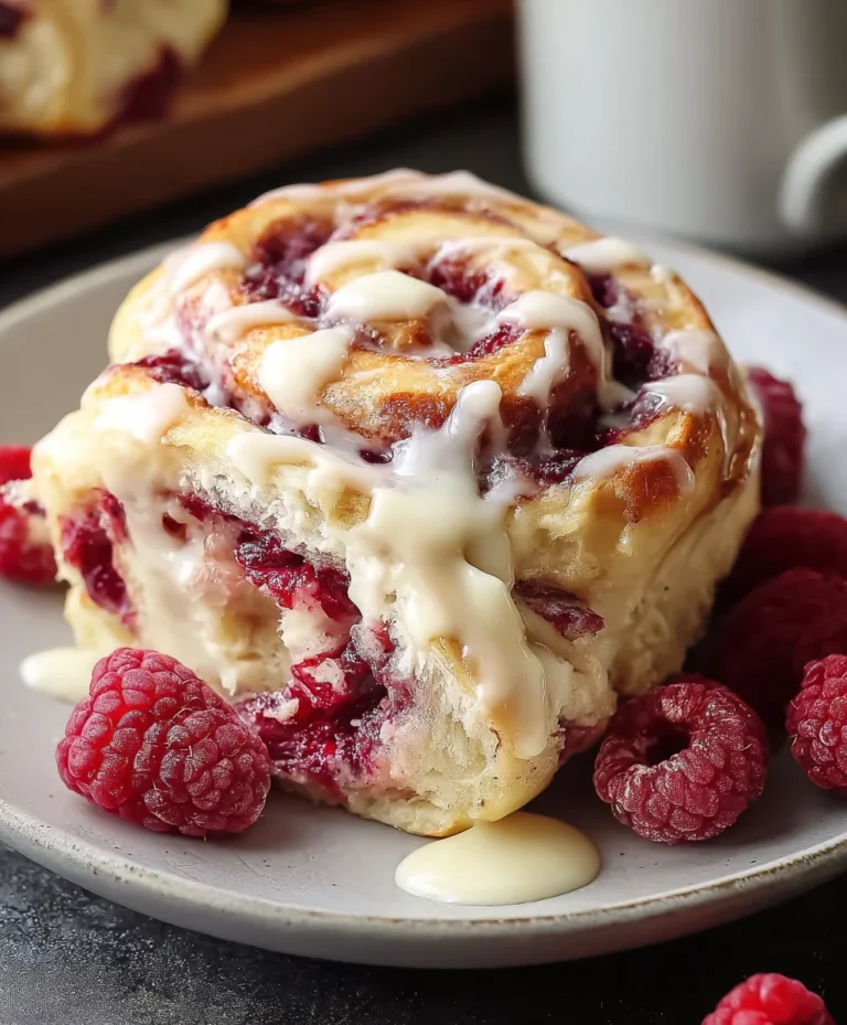 White Chocolate Raspberry Rolls-Sweet Delight