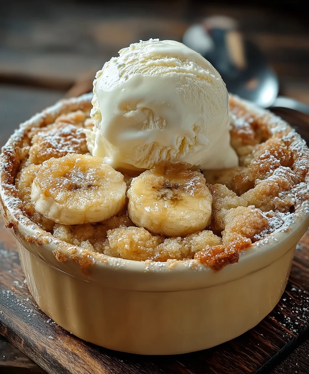 Southern Banana Cobbler- Delicious Comfort Dessert