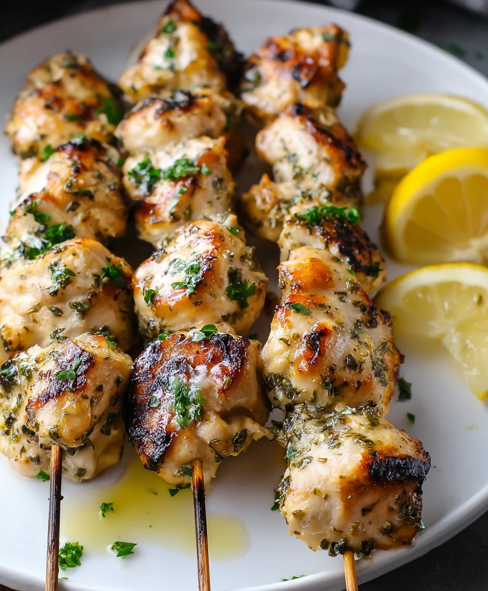 Lemon Herb Chicken Skewers - Easy & Flavorful Grilling