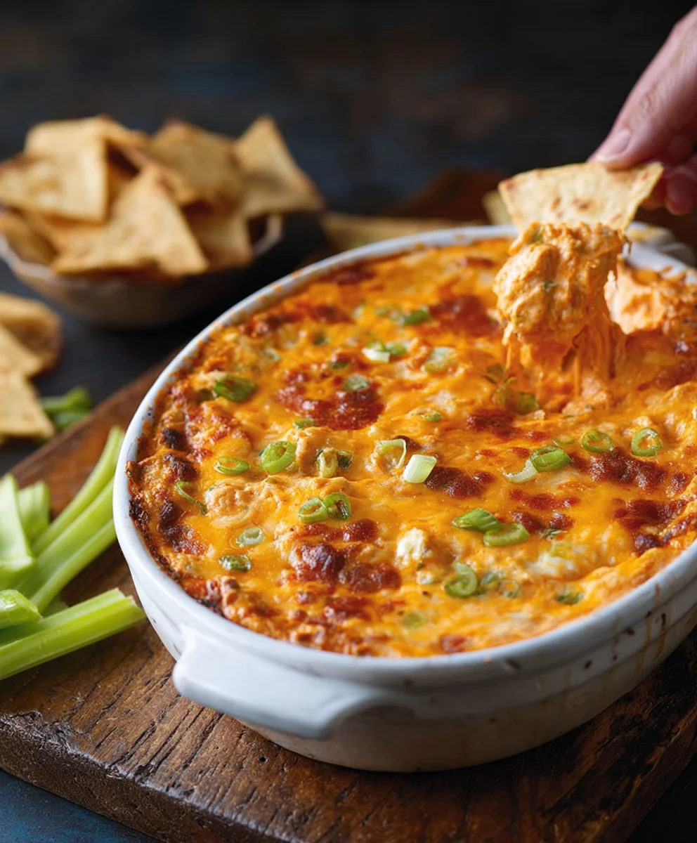 Easy Creamy Buffalo Chicken Dip Recipe