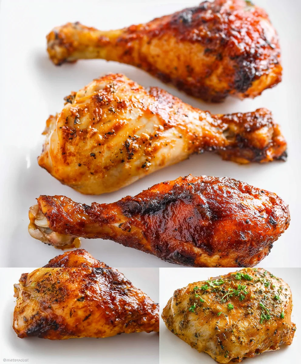 Easy Baked Chicken Legs Six Ways - Delicious Recipes