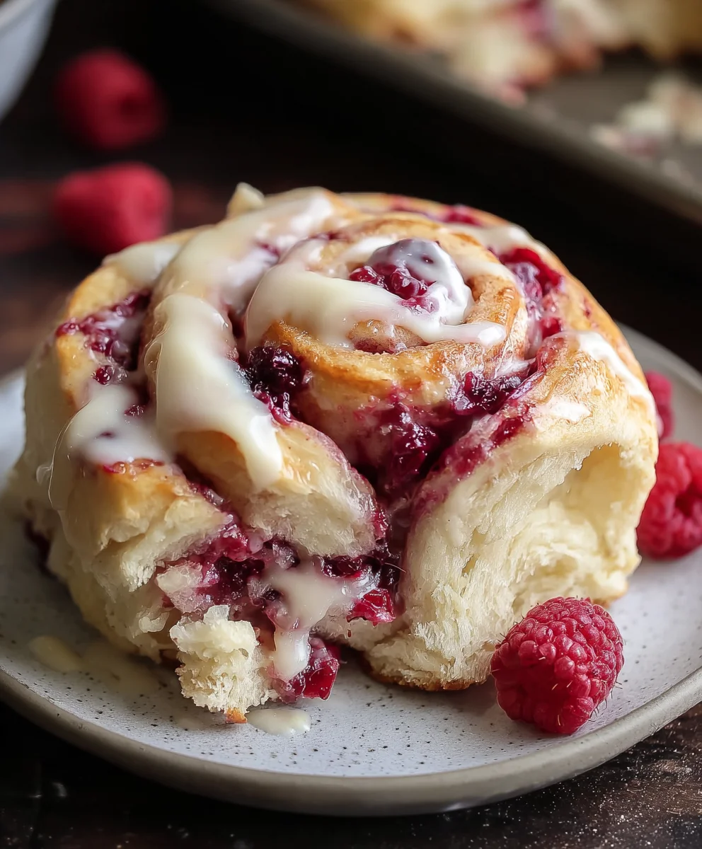 White Chocolate Raspberry Rolls-Sweet Delight