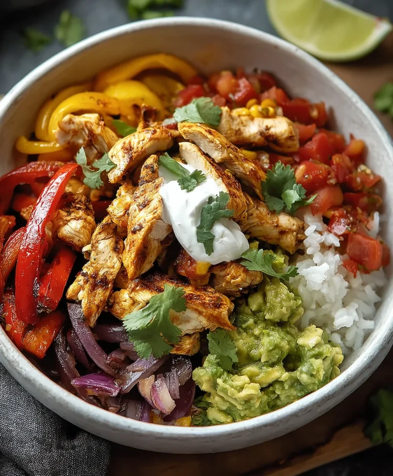 Easy Chicken Fajita Bowl Recipe – Quick & Delicious Meal