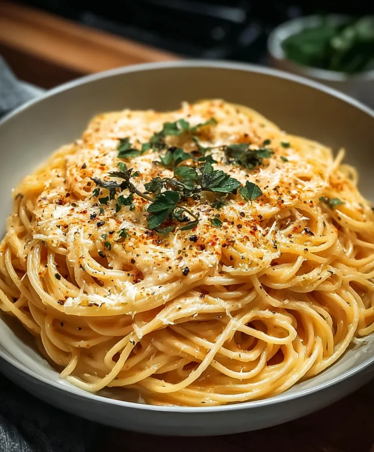 Cheesy Garlic Parmesan Spaghetti-Easy Flavorful Dinner