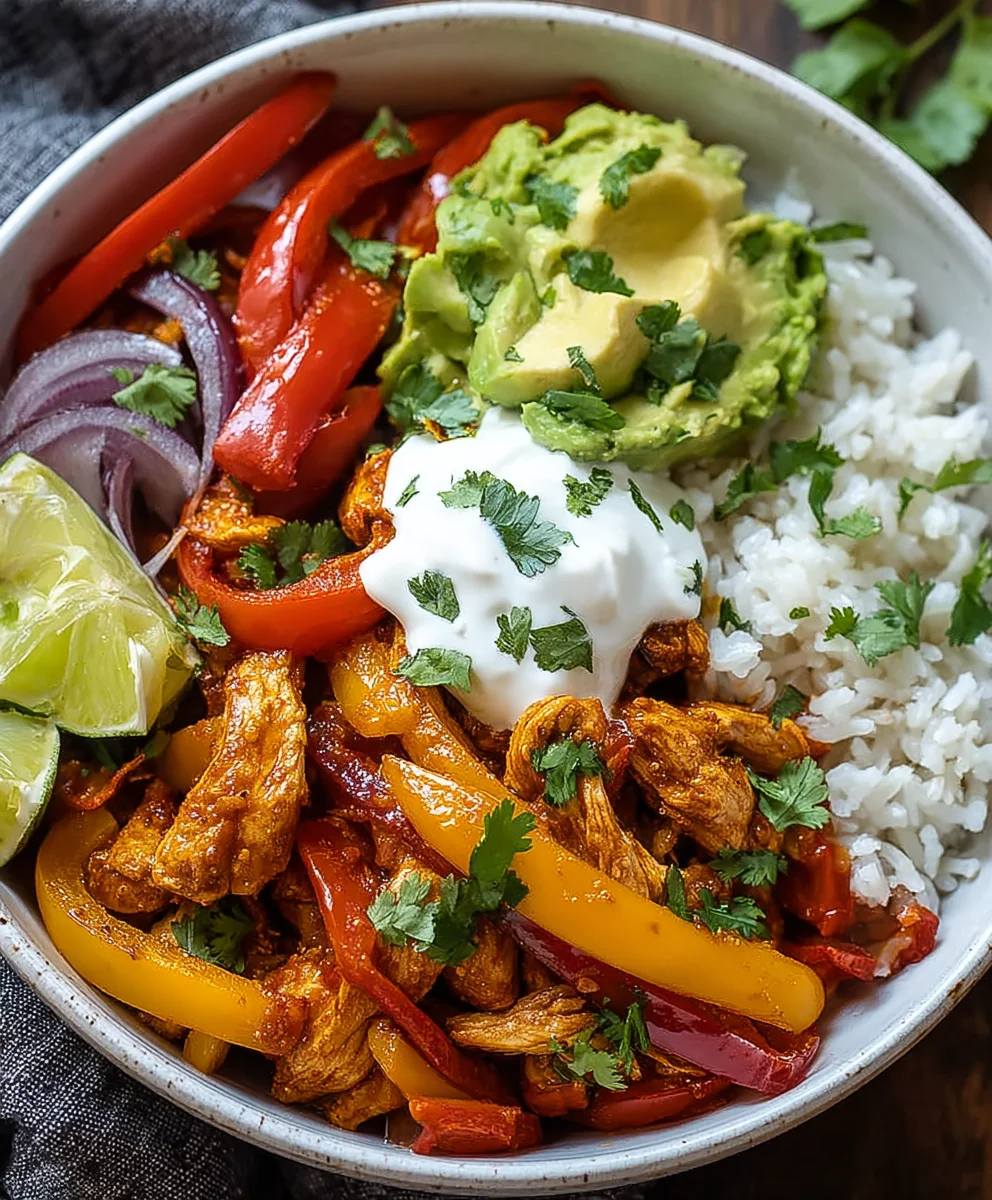 Easy Chicken Fajita Bowl Recipe - Quick & Delicious Meal