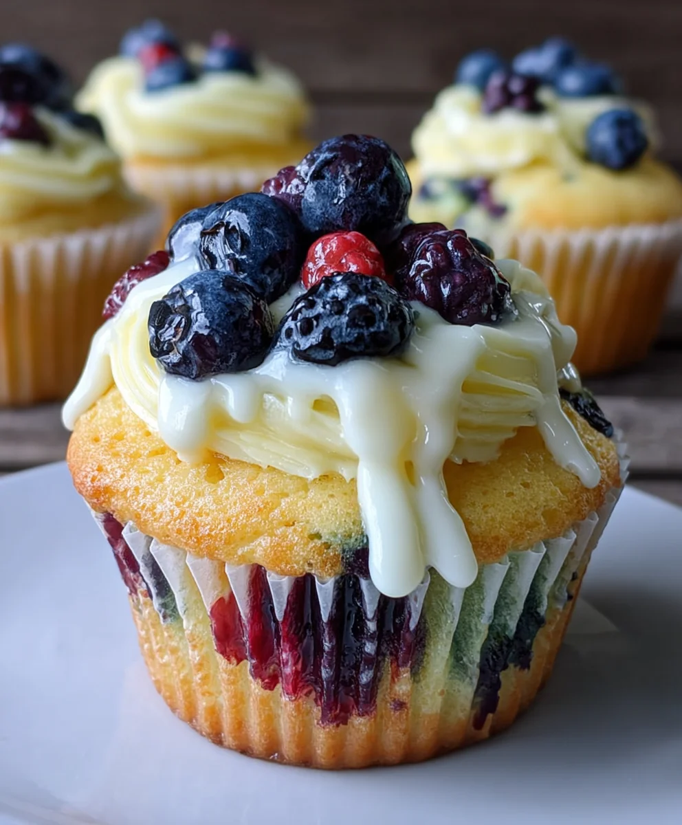 Lemon Berry Cupcakes - Easy Summer Dessert