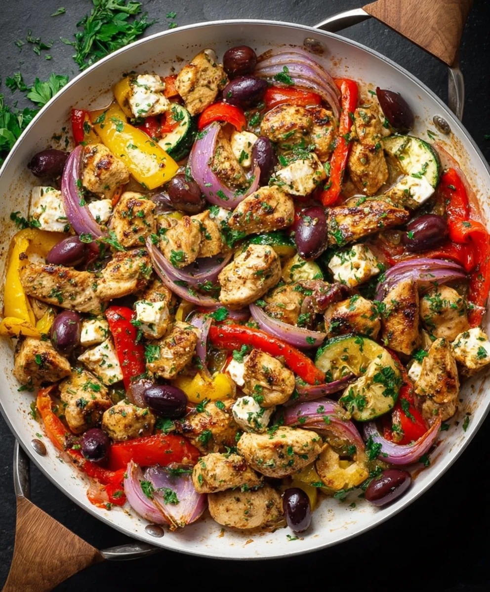 Easy Mediterranean Chicken Stir Fry-Healthy & Flavorful