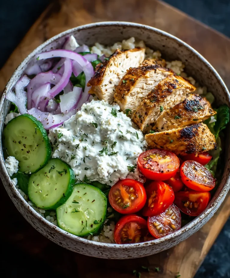Greek Chicken Gyro Bowl- Easy Weeknight Meal