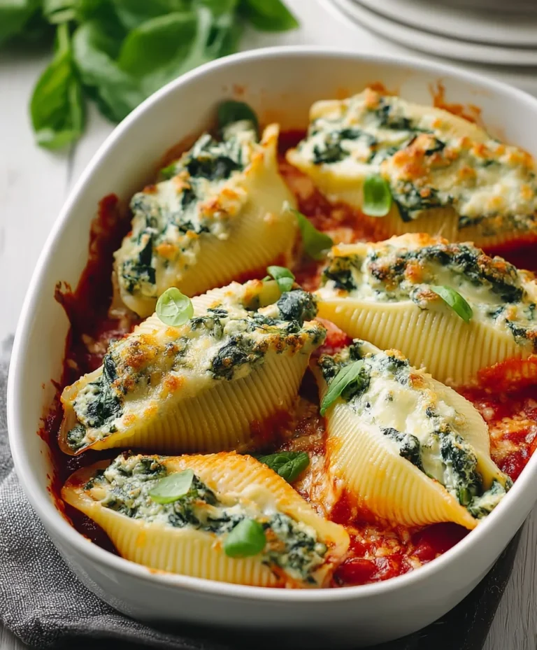Easy Spinach Ricotta Stuffed Shells – Delicious Dinner