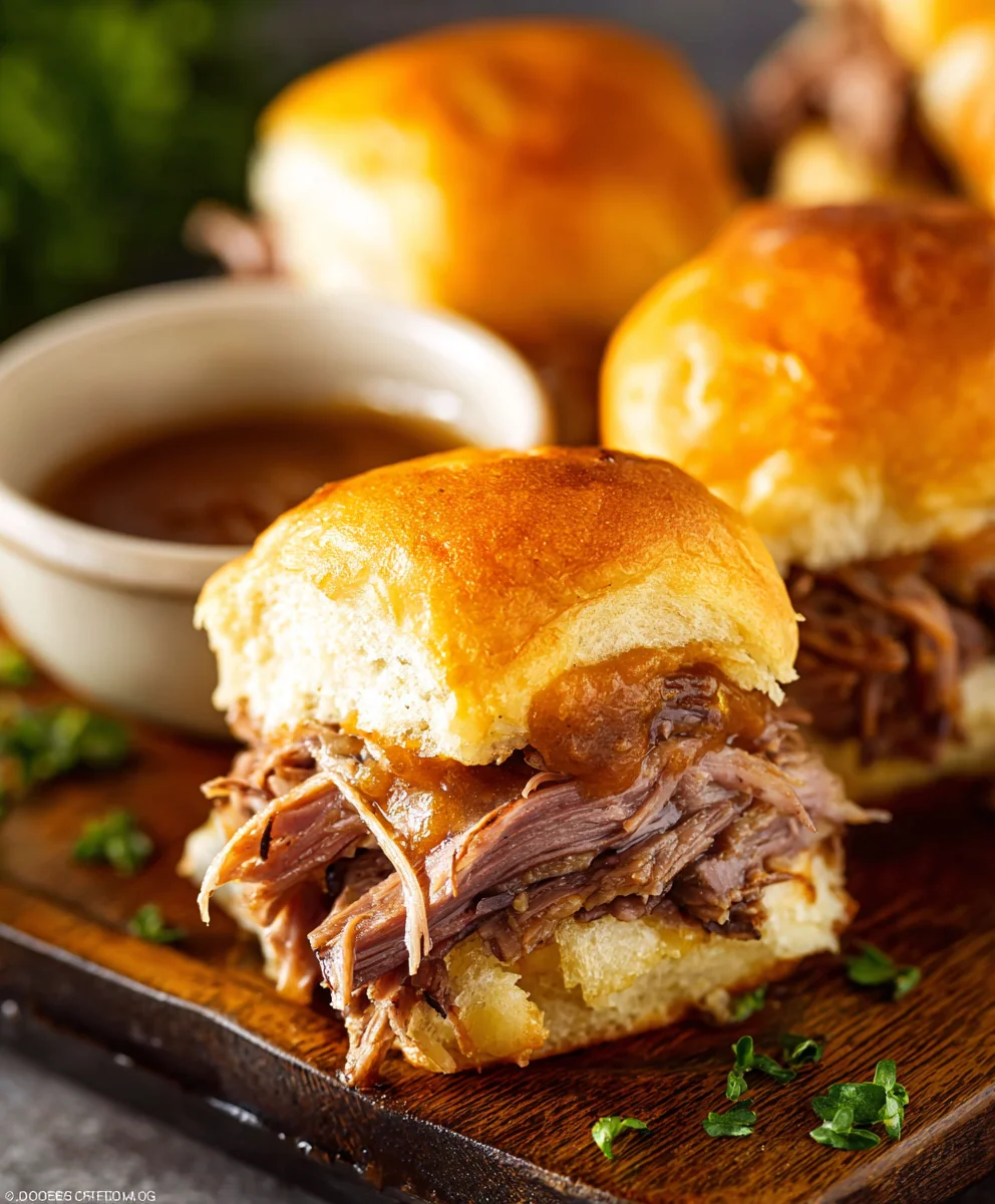 Easy Beef French Dip Sliders - Delicious & Quick