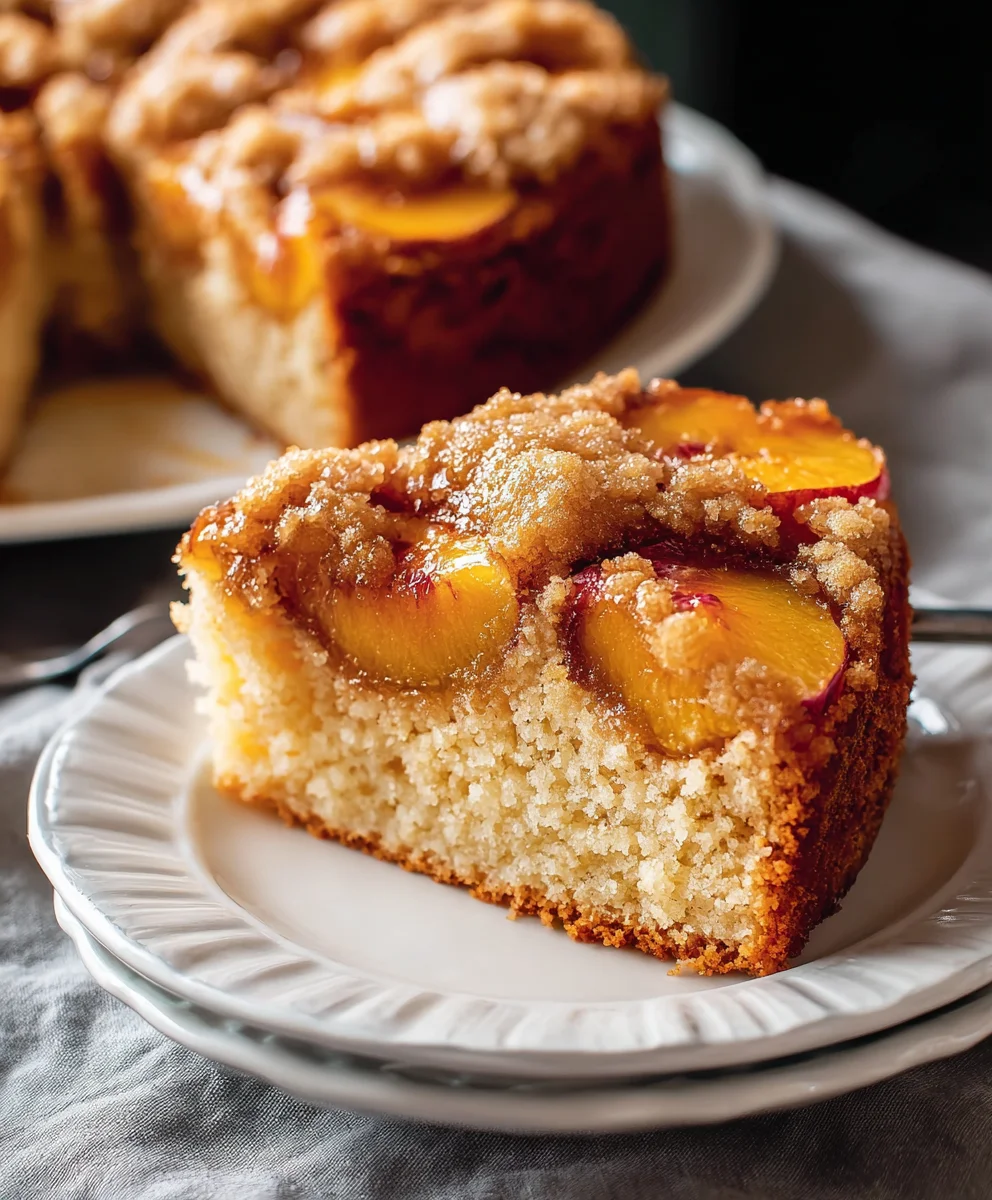 Easy Vegan Peach Coffee Cake Recipe