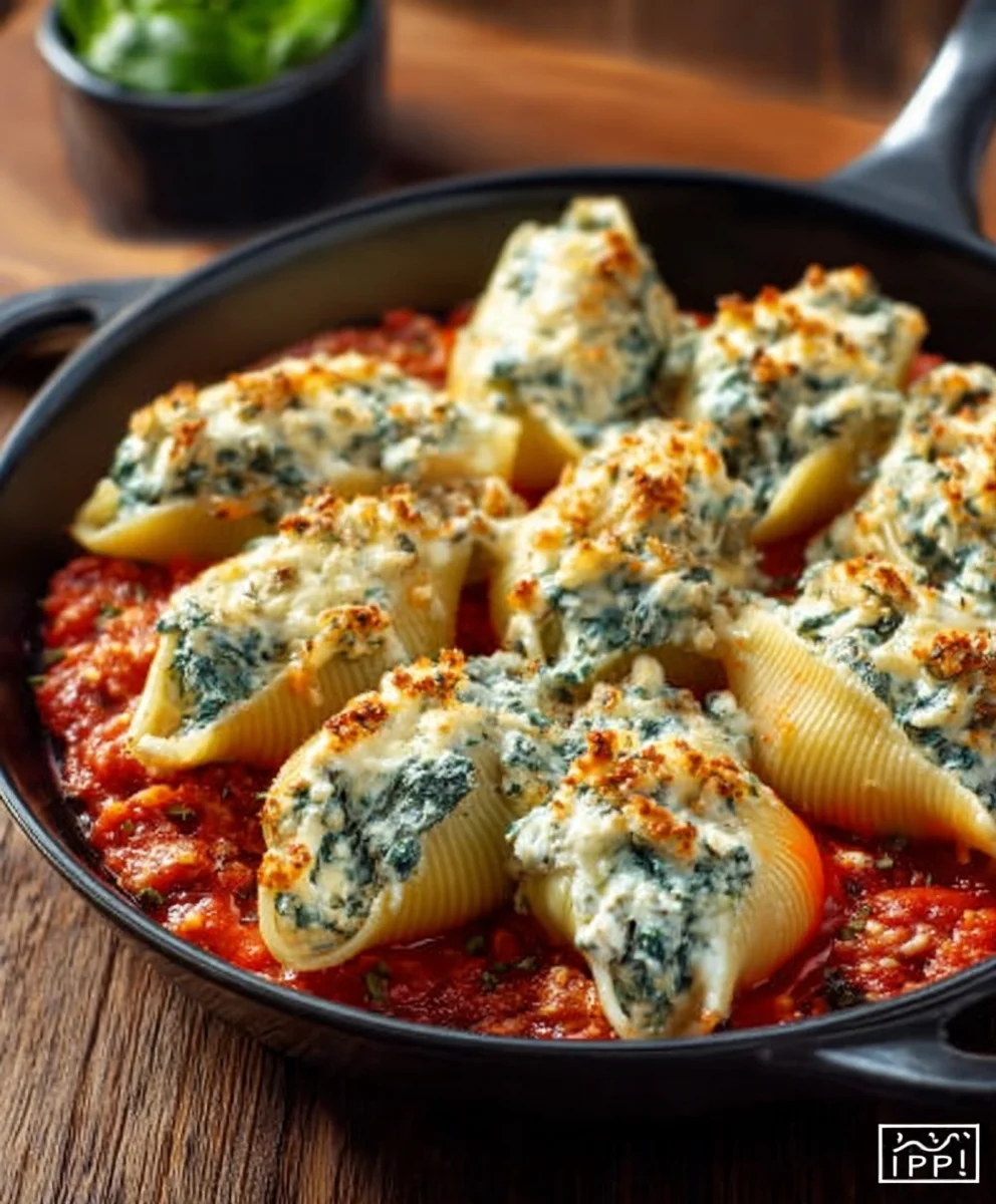 Spinach Ricotta Stuffed Shells - Easy & Delicious