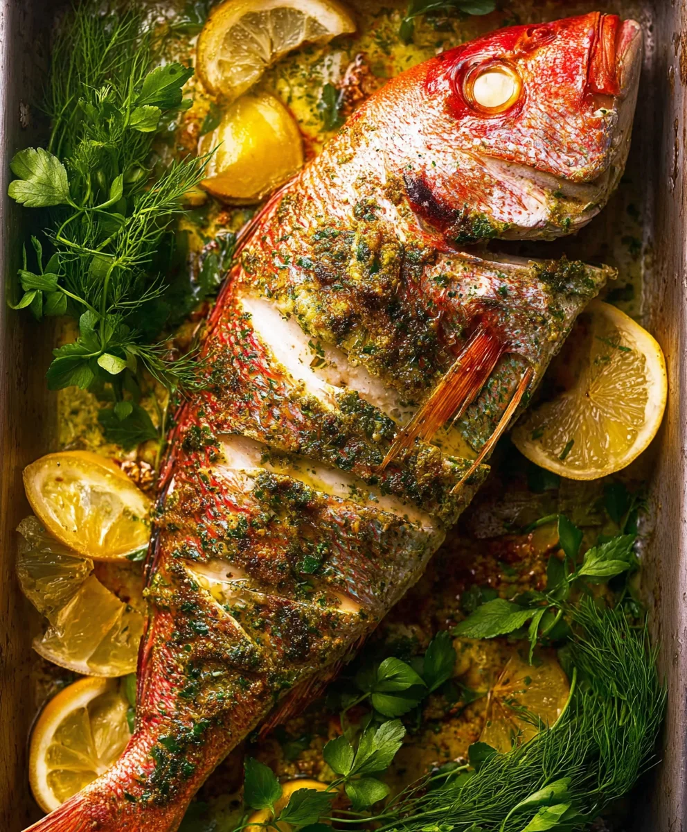 Easy Oven Baked Whole Snapper Recipe