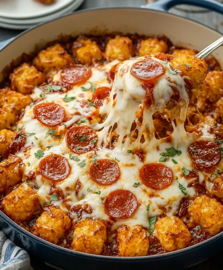 Easy Pizza Beef Tot Casserole Recipe