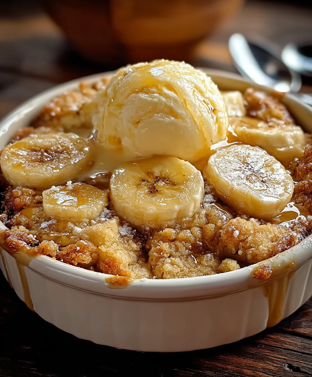 Southern Banana Cobbler- Delicious Comfort Dessert
