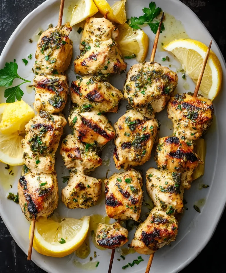 Lemon Herb Chicken Skewers – Easy & Flavorful Grilling