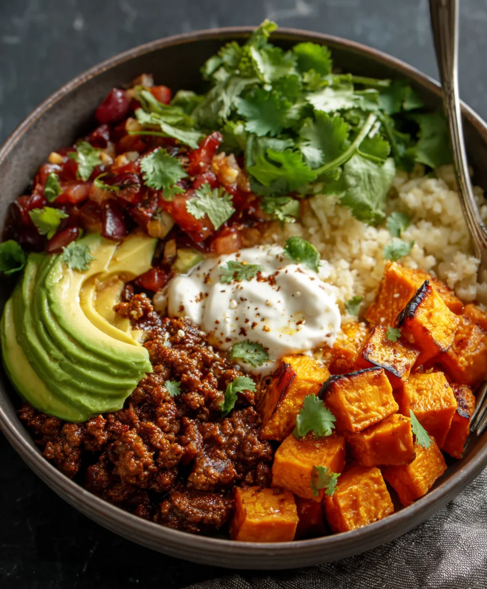 Easy Sweet Potato Taco Bowl-Healthy & Flavorful