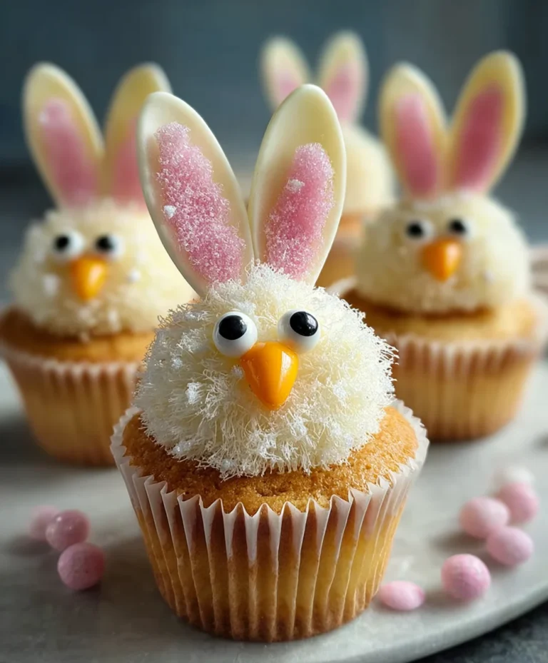 Easter Bunny Chick Cupcakes- Cute & Easy Recipe