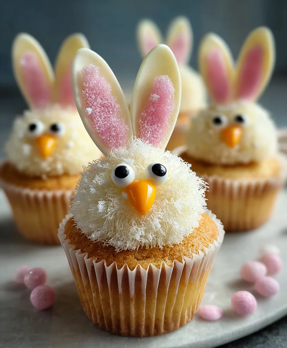 Easter Bunny Chick Cupcakes- Cute & Easy Recipe