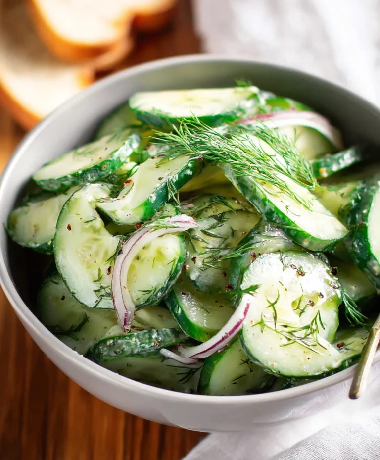 Fresh Cucumber Dill Salad – Easy & Delicious Recipe