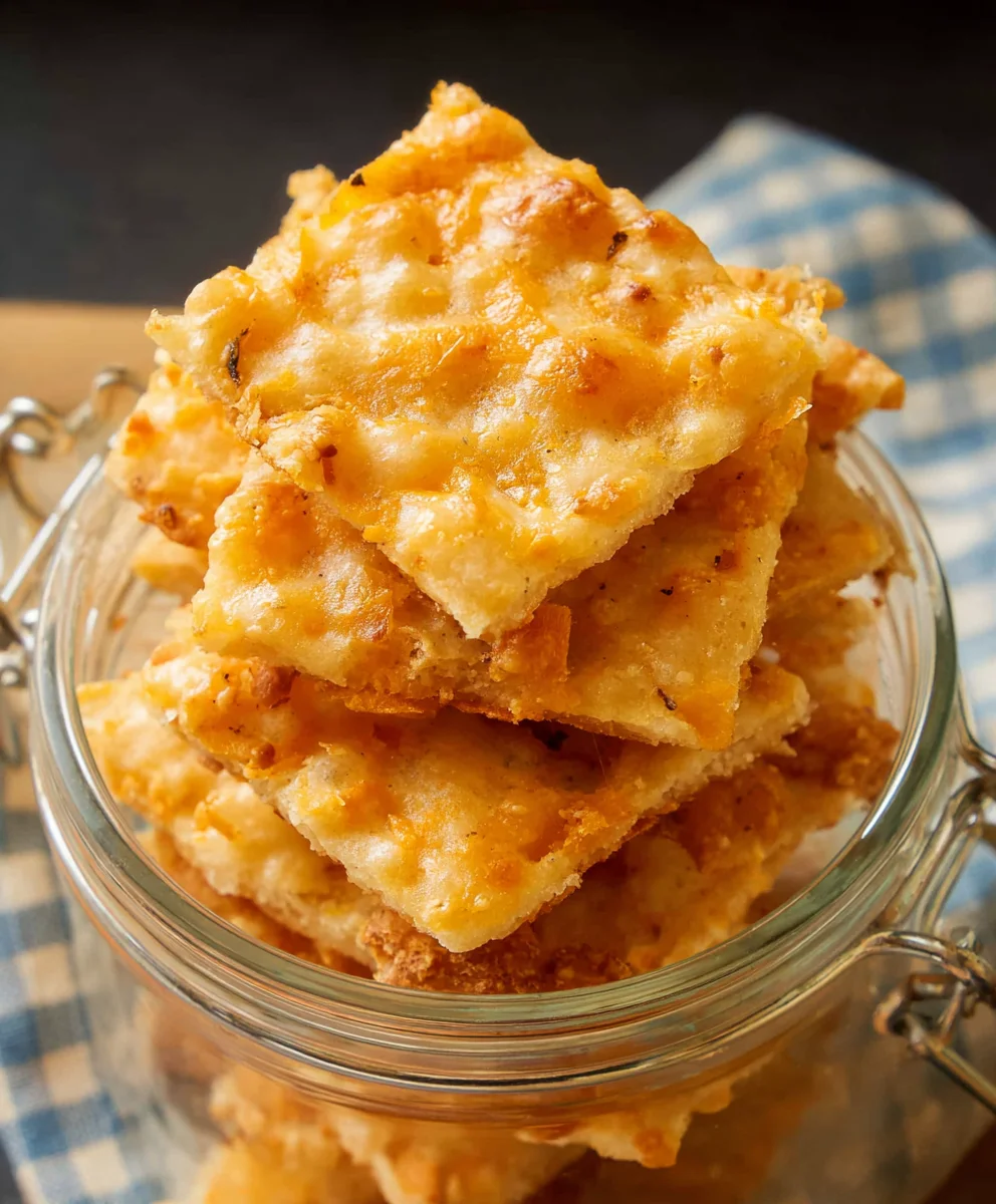 Easy Sourdough Cheddar Crackers Recipe - Flavorful & Crispy