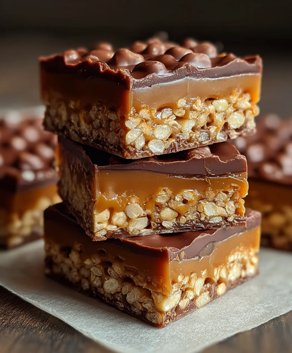 Caramel Fudge Crunch Bars-Decadent Dessert Recipe