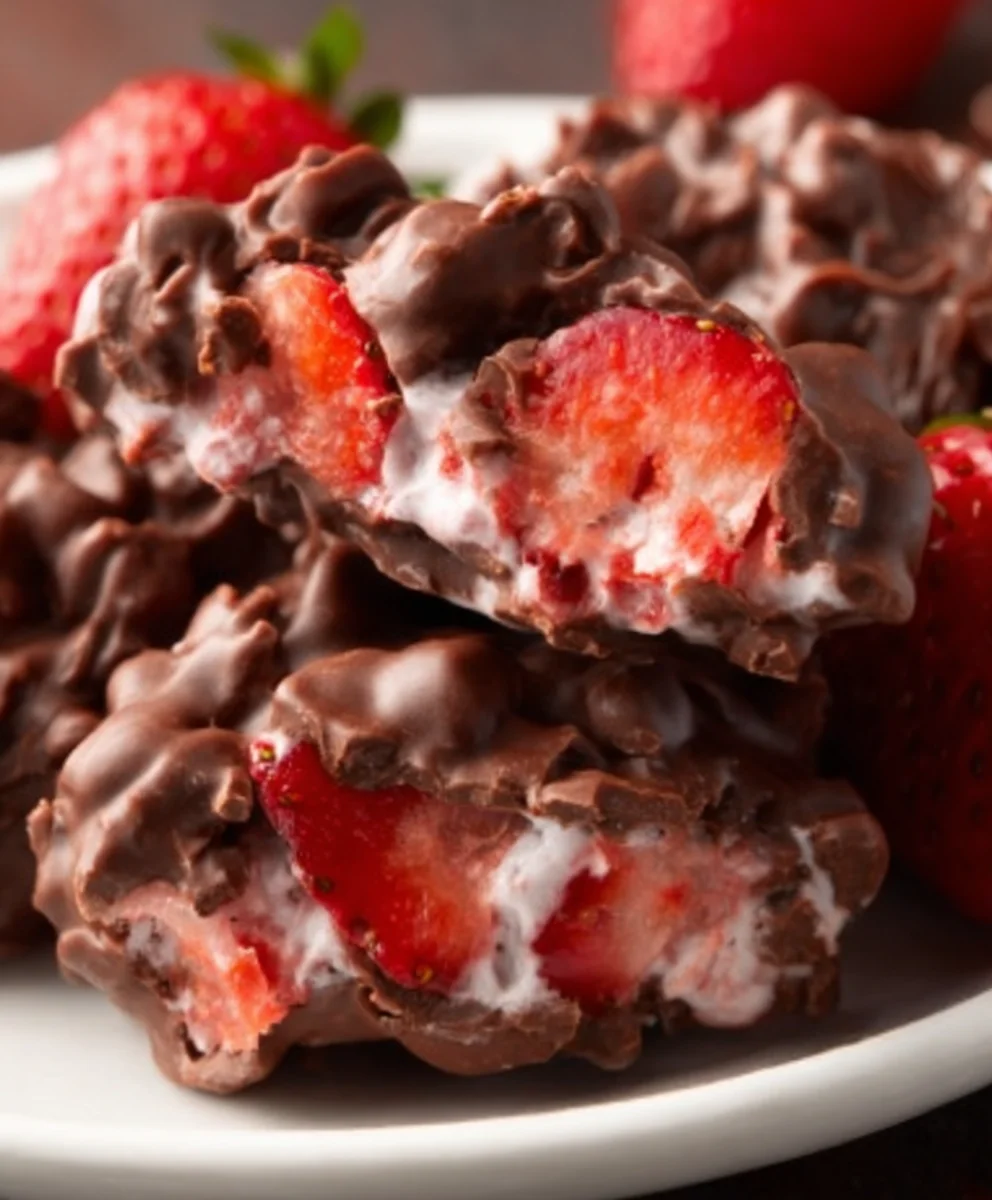 Chocolate Strawberry Yogurt Clusters Viral Recipe