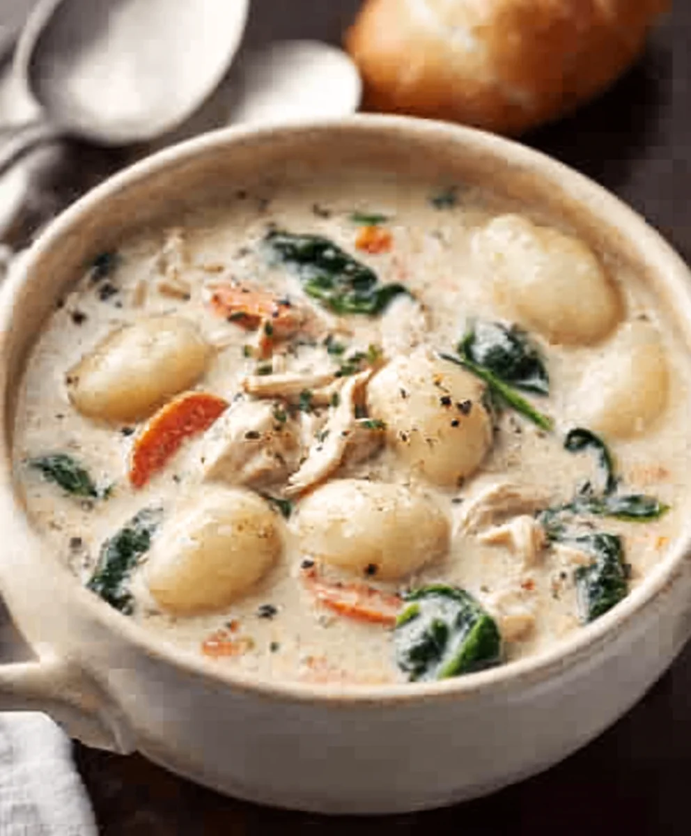 Olive Garden Chicken Gnocchi Soup - Easy Copycat Recipe