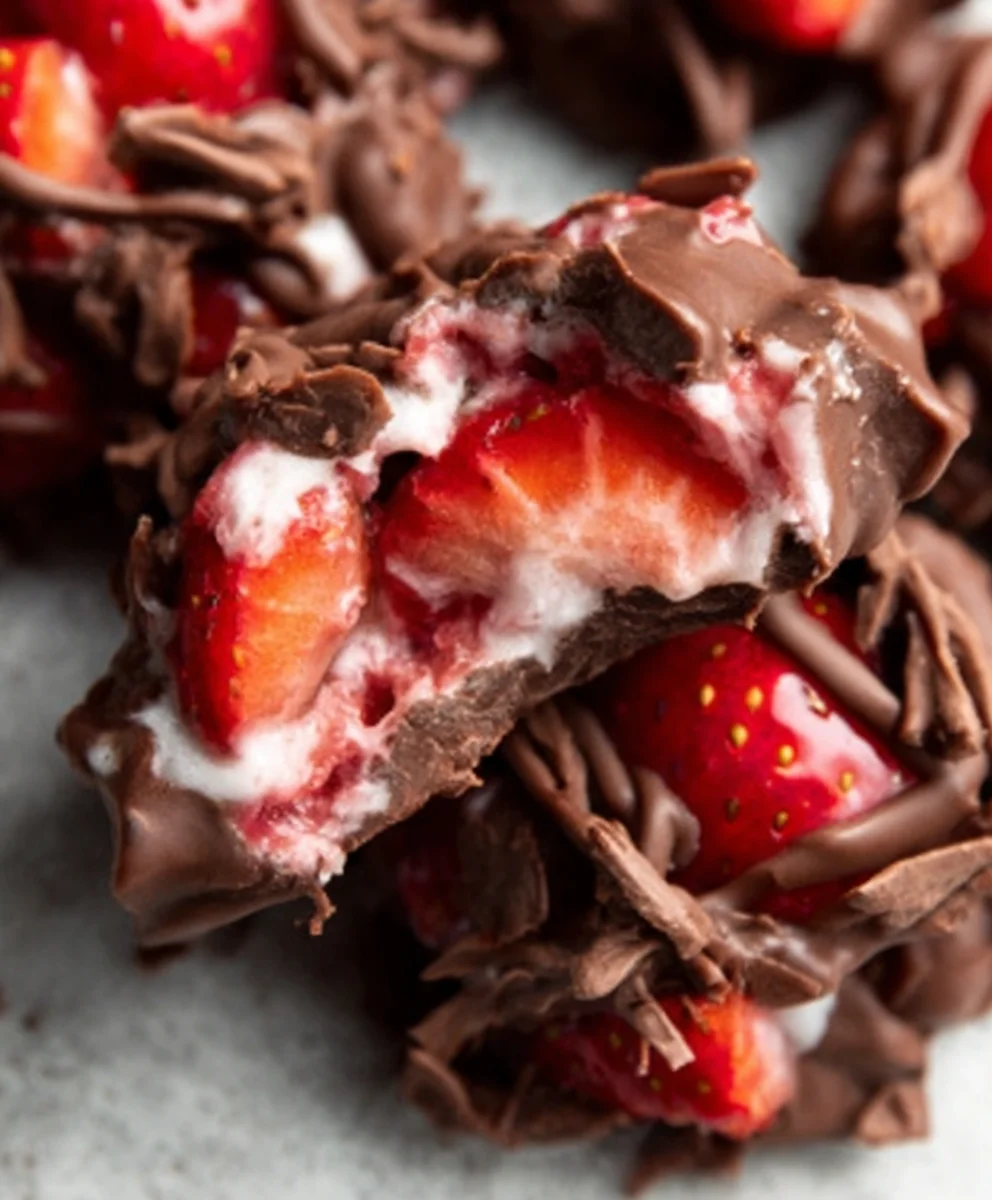 Chocolate Strawberry Yogurt Clusters Viral Recipe