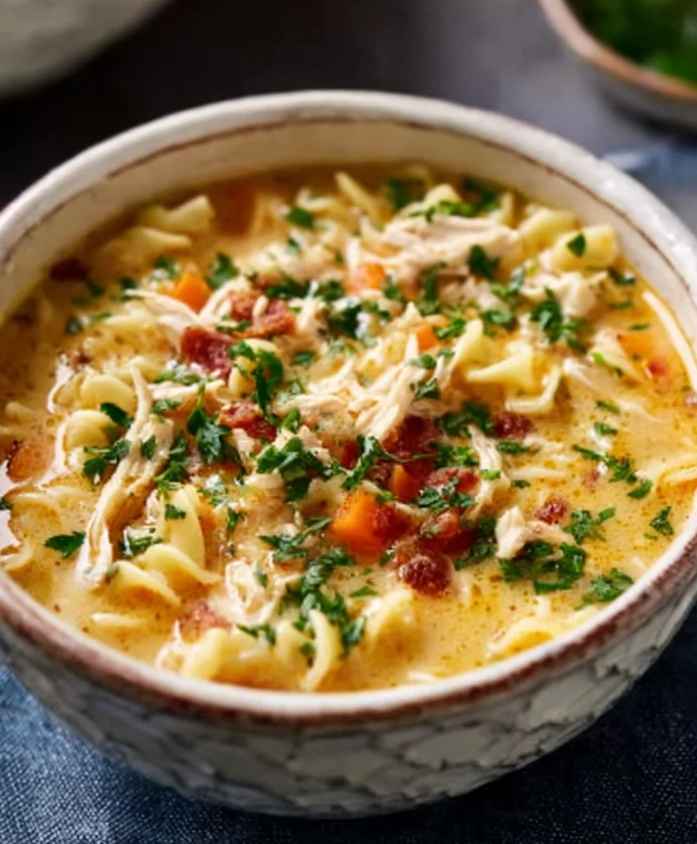 Crack Chicken Noodle Soup Comfort-Rich Recipe