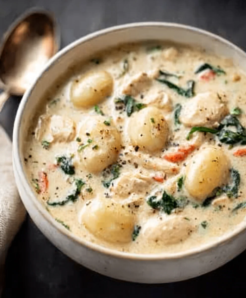 Olive Garden Chicken Gnocchi Soup - Easy Copycat Recipe