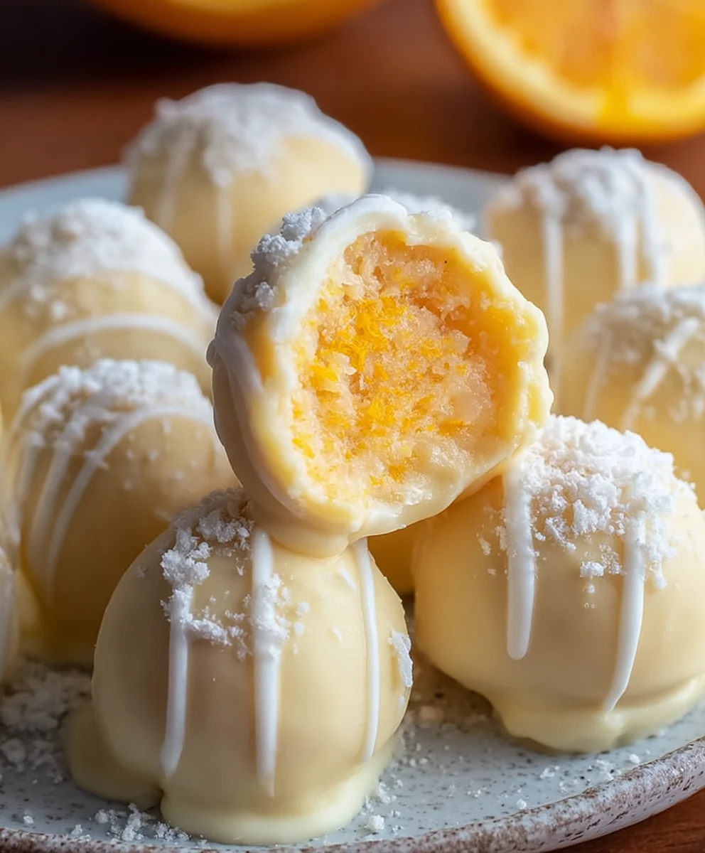 White Chocolate Orange Truffles-Creamsicle Flavor