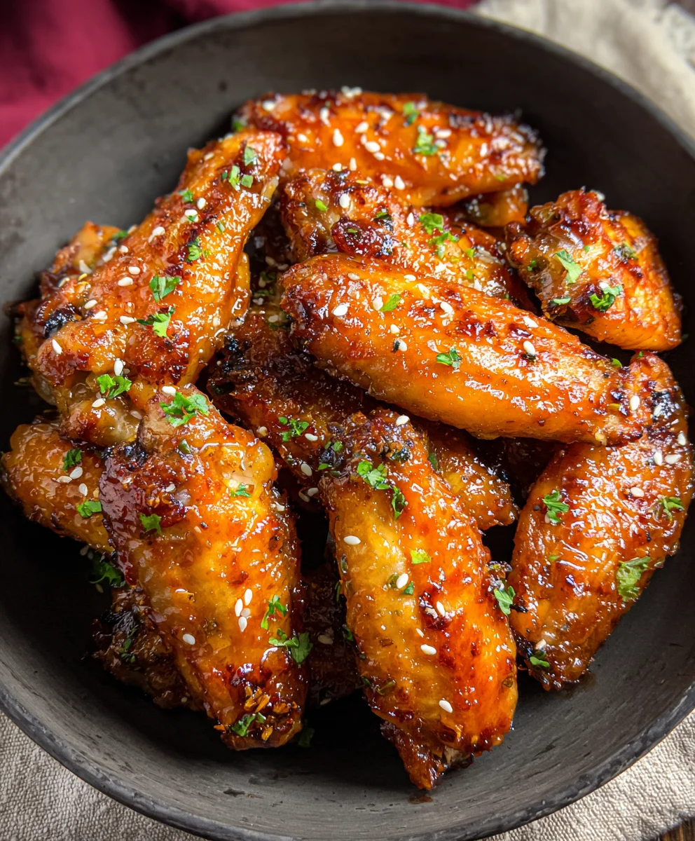 Honey Garlic Chicken Wings-Sweet-Savory-Flavorful