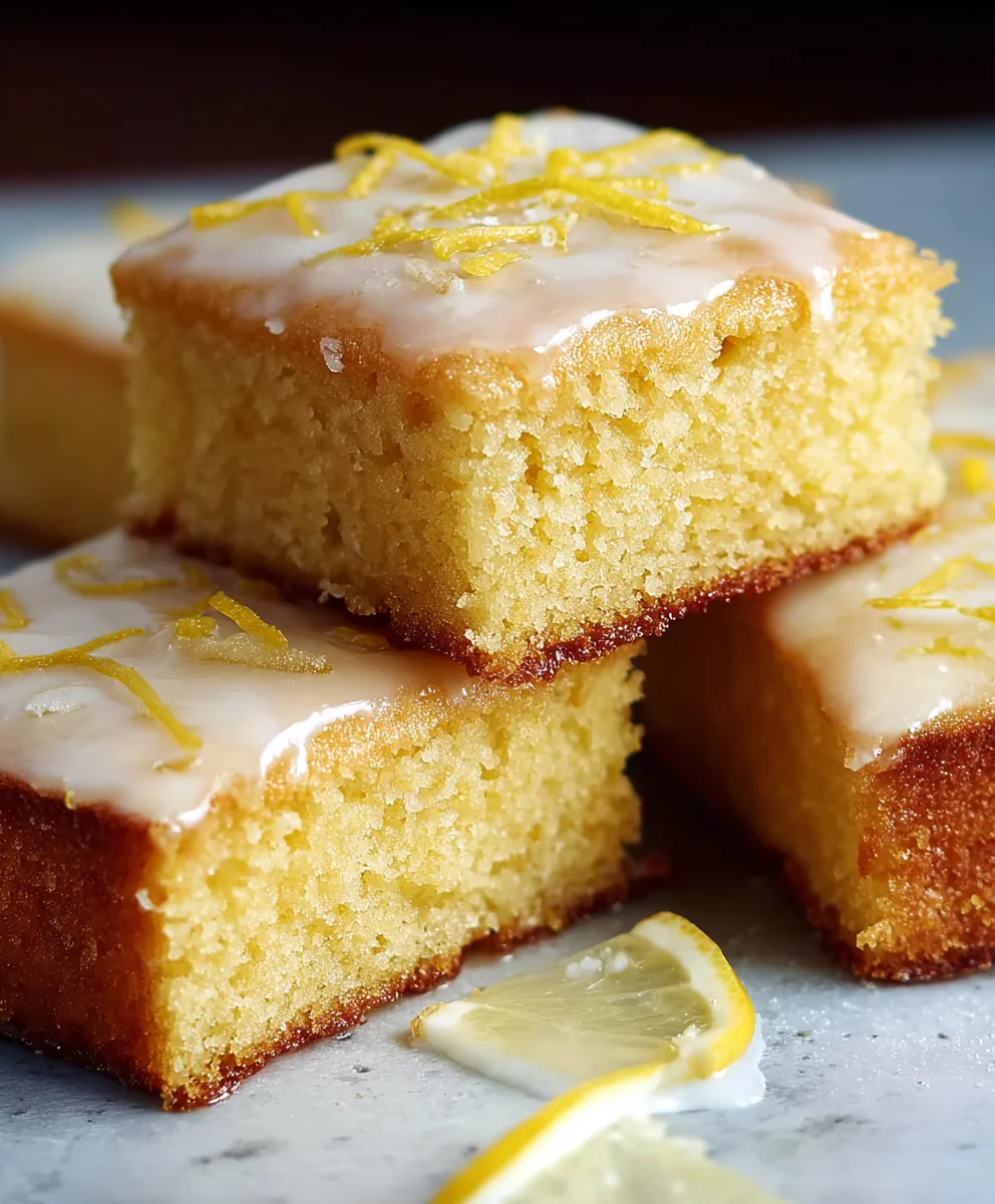Easy Lemon Drizzle Traybake Cake- Simple & Delicious