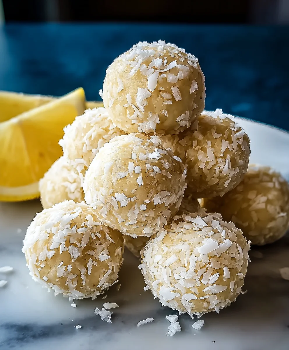 Lemon Coconut Protein Balls-Easy No-Bake Treat