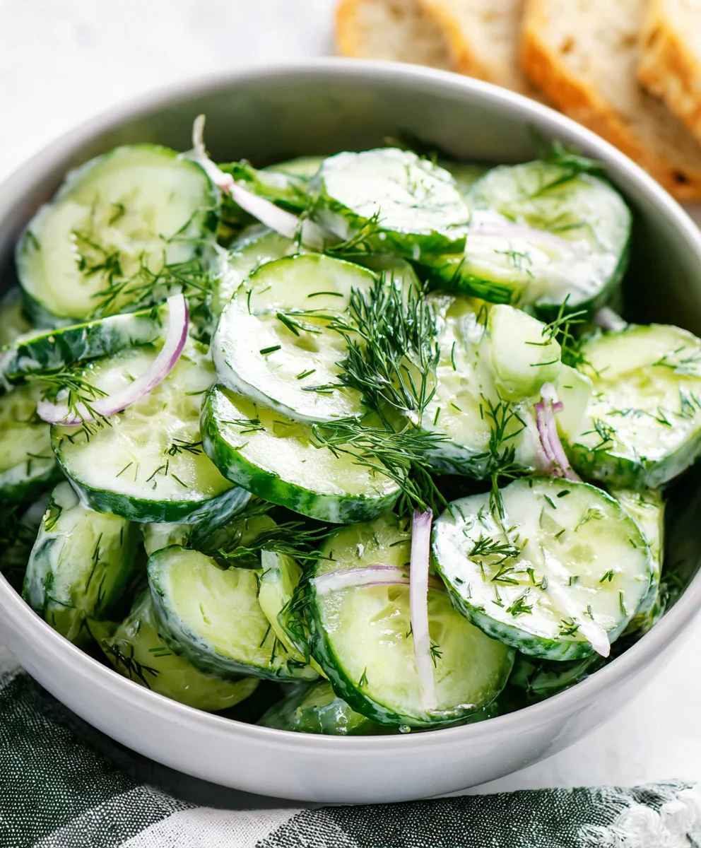 Fresh Cucumber Dill Salad - Easy & Delicious Recipe