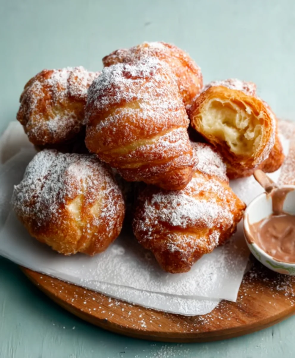 Fried Croissant Beignets-Easy Sweet Treat