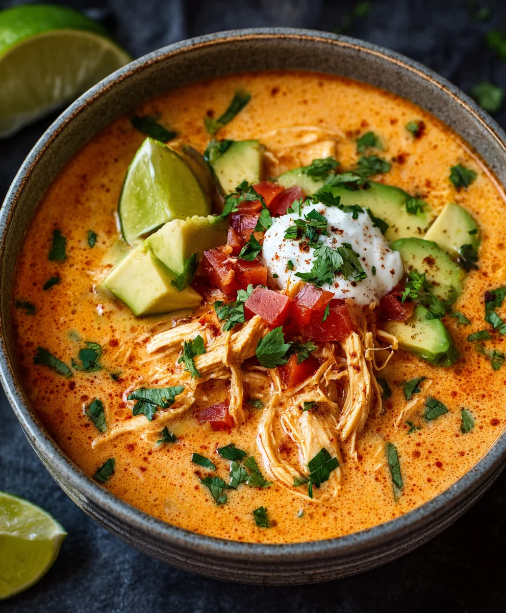 Creamy Chicken Enchilada Soup-Easy Weeknight Meal