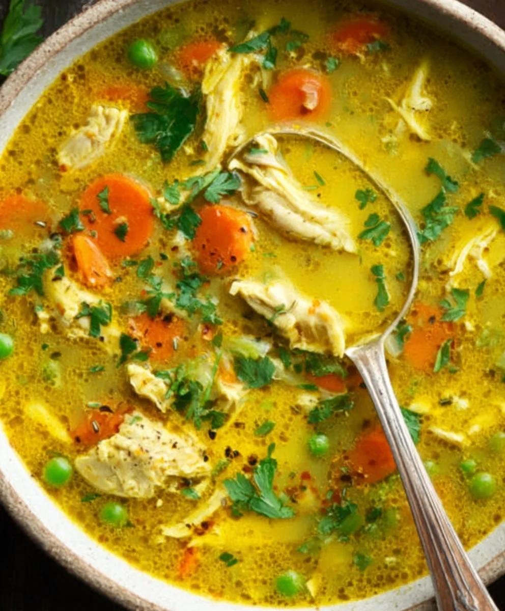 Healing Turmeric Chicken Soup - Soothing & Anti-Inflammatory