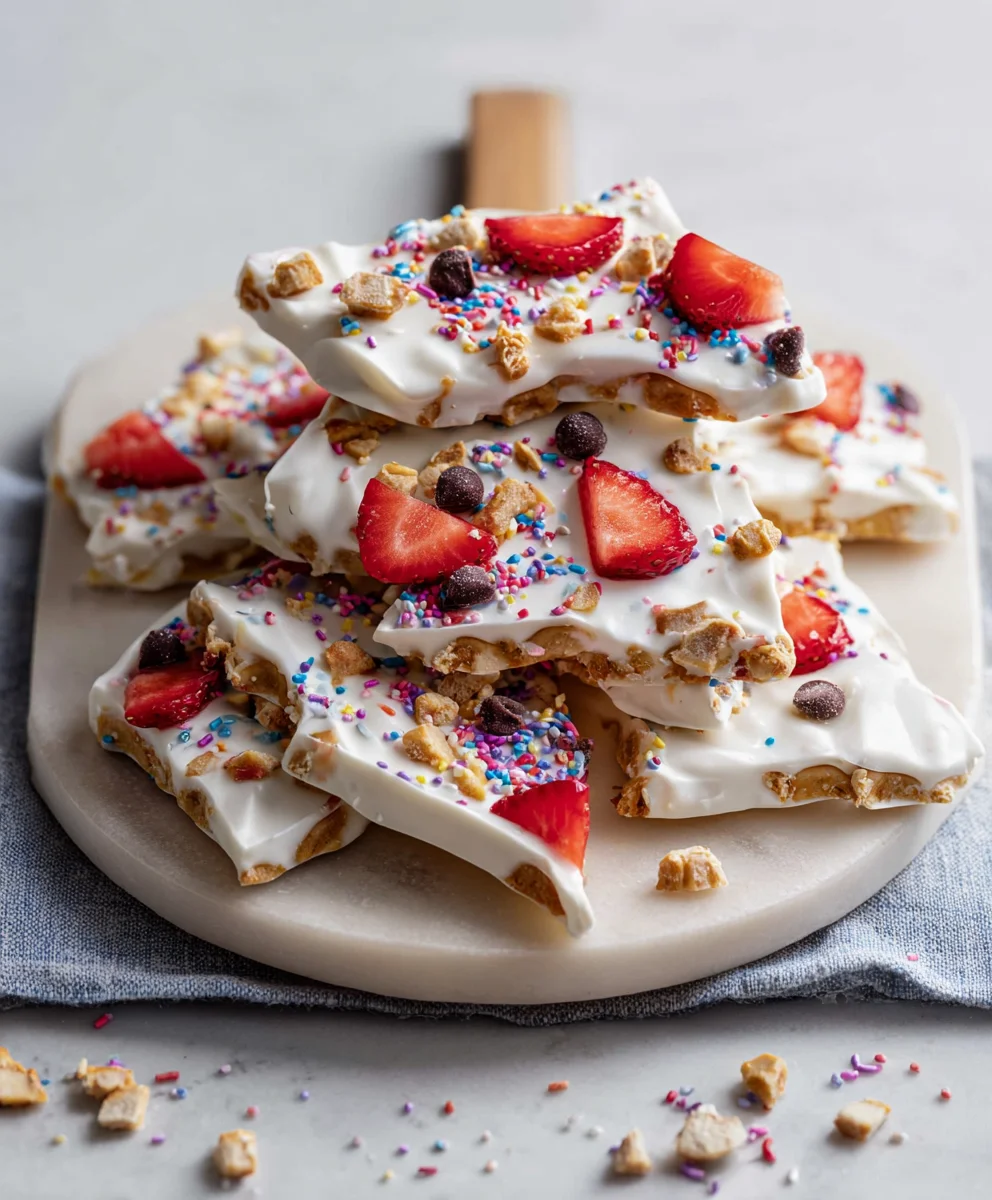 Easy Frozen Yogurt Bark Recipe- Healthy Treat