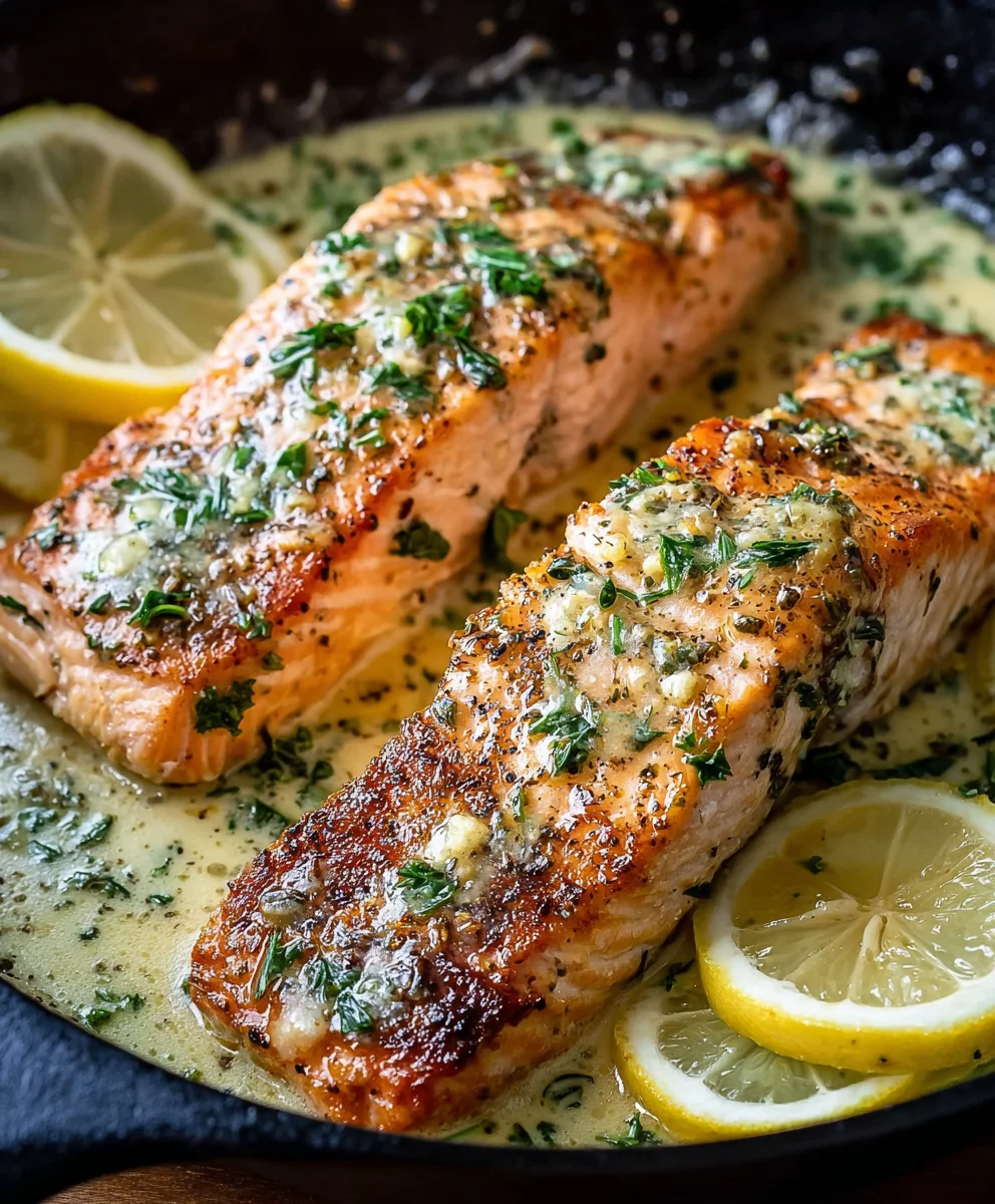 Easy Creamy Lemon Butter Salmon Recipe