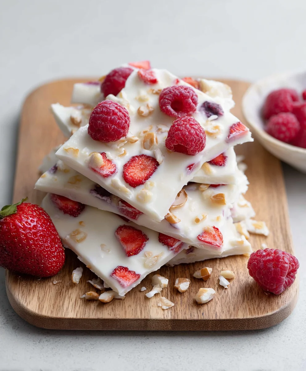 Easy Frozen Yogurt Bark Recipe- Healthy Treat