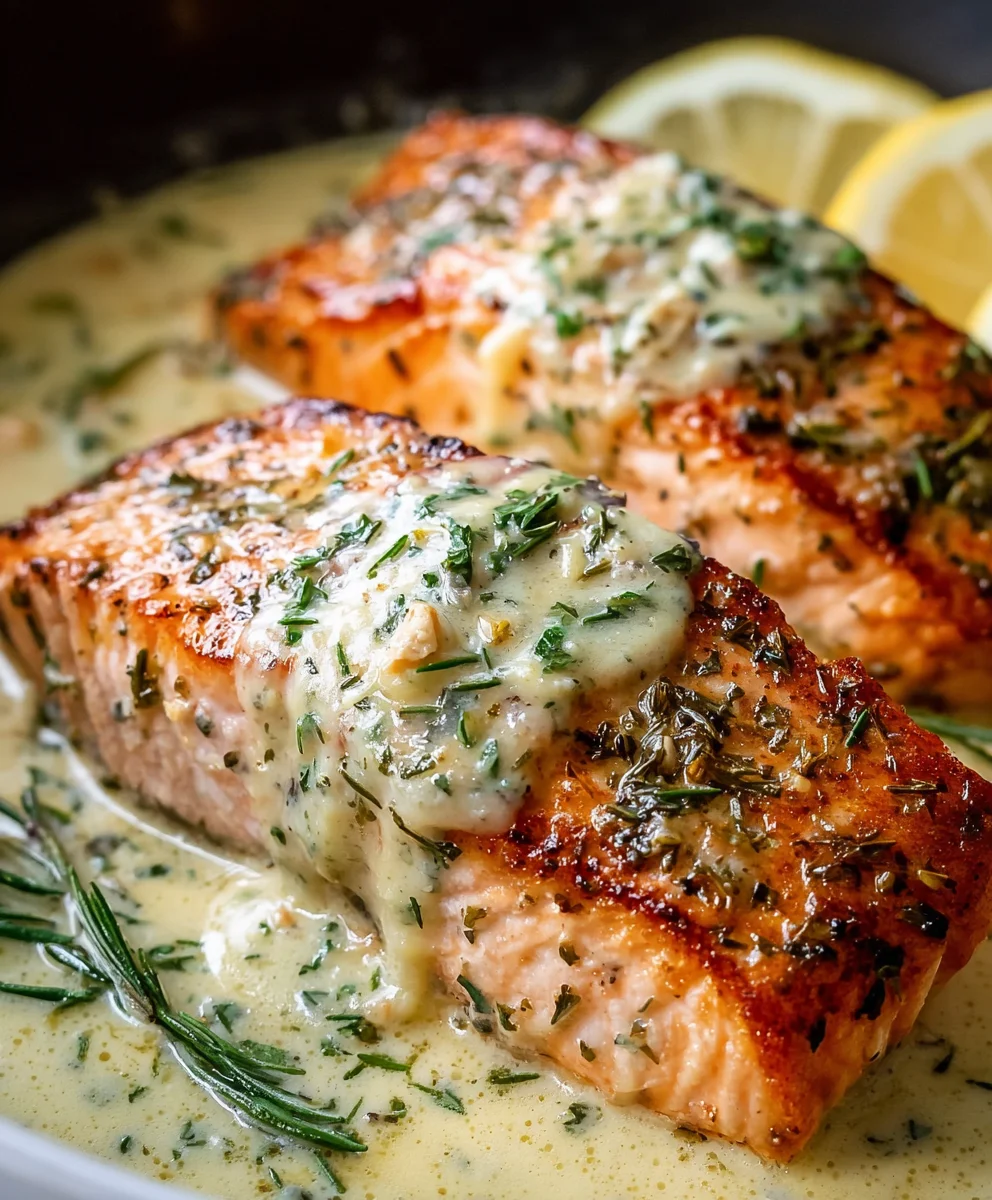 Easy Creamy Lemon Butter Salmon Recipe