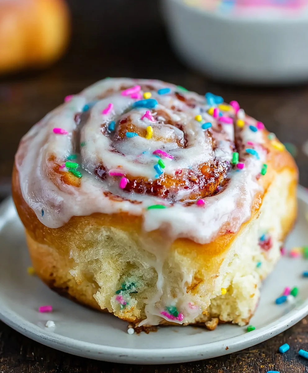 Funfetti Cinnamon Rolls-Easy & Delicious Recipe