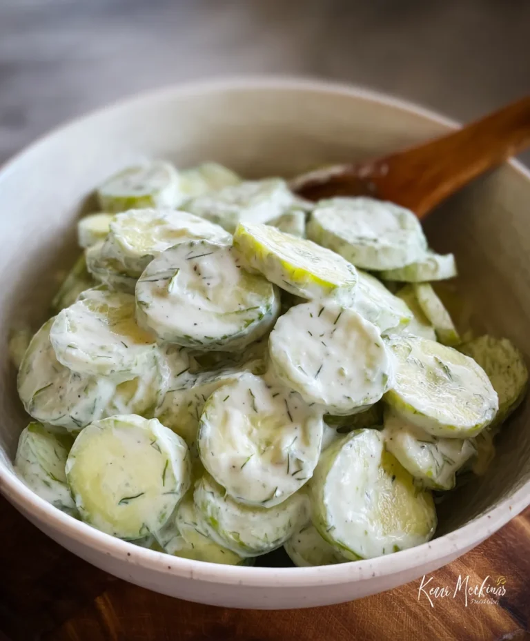 Creamy Cucumber Salad- Quick & Refreshing Recipe