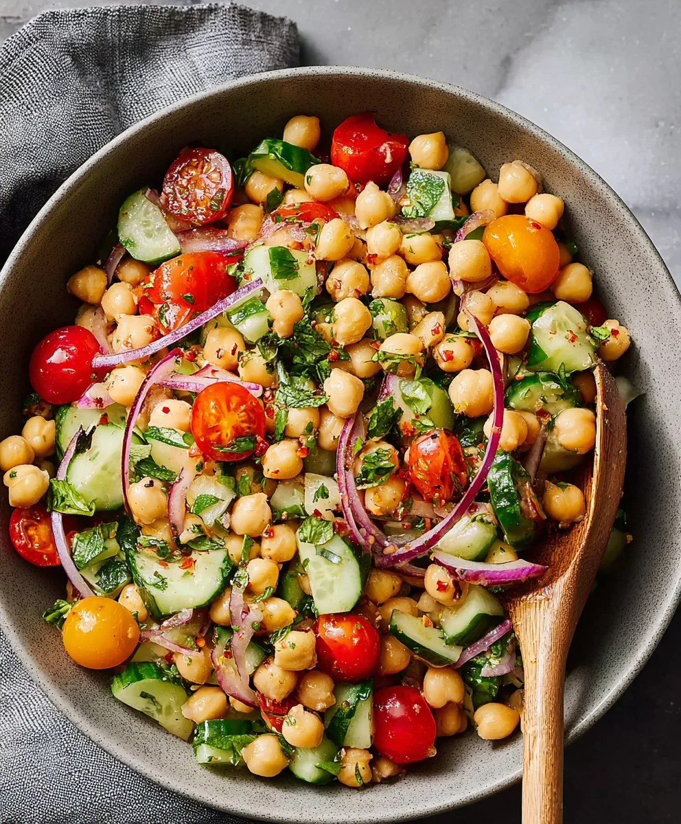 Easy Chickpea Salad Recipe-Quick & Delicious Lunch
