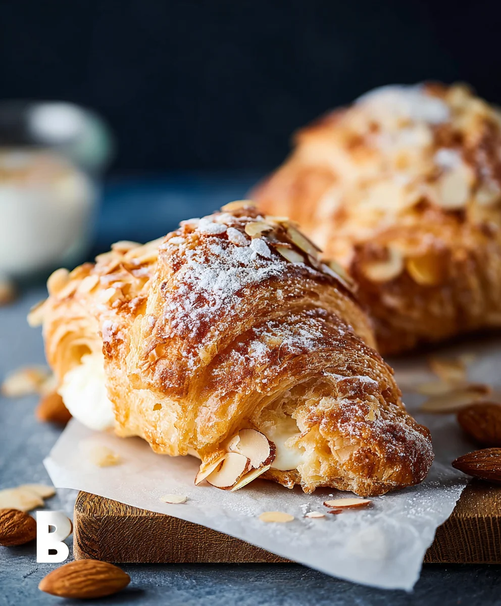 Almond Cream Filled Croissants-Decadent Pastry Delight