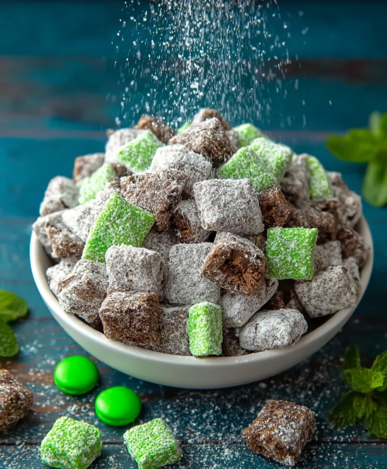 Mint Chocolate Muddy Buddies-Easy No-Bake Treat