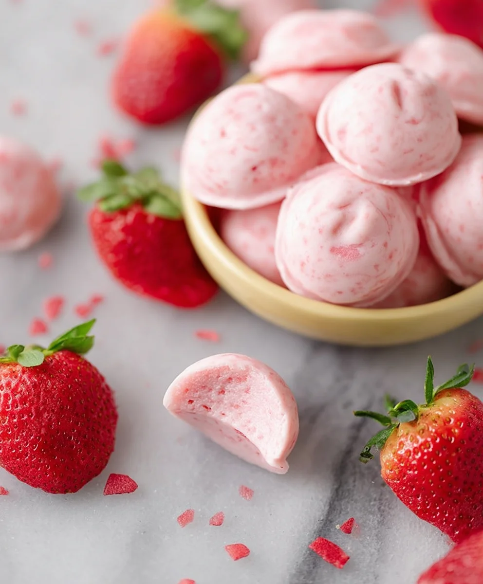 Easy Strawberry Yogurt Bites - Quick & Healthy Snack
